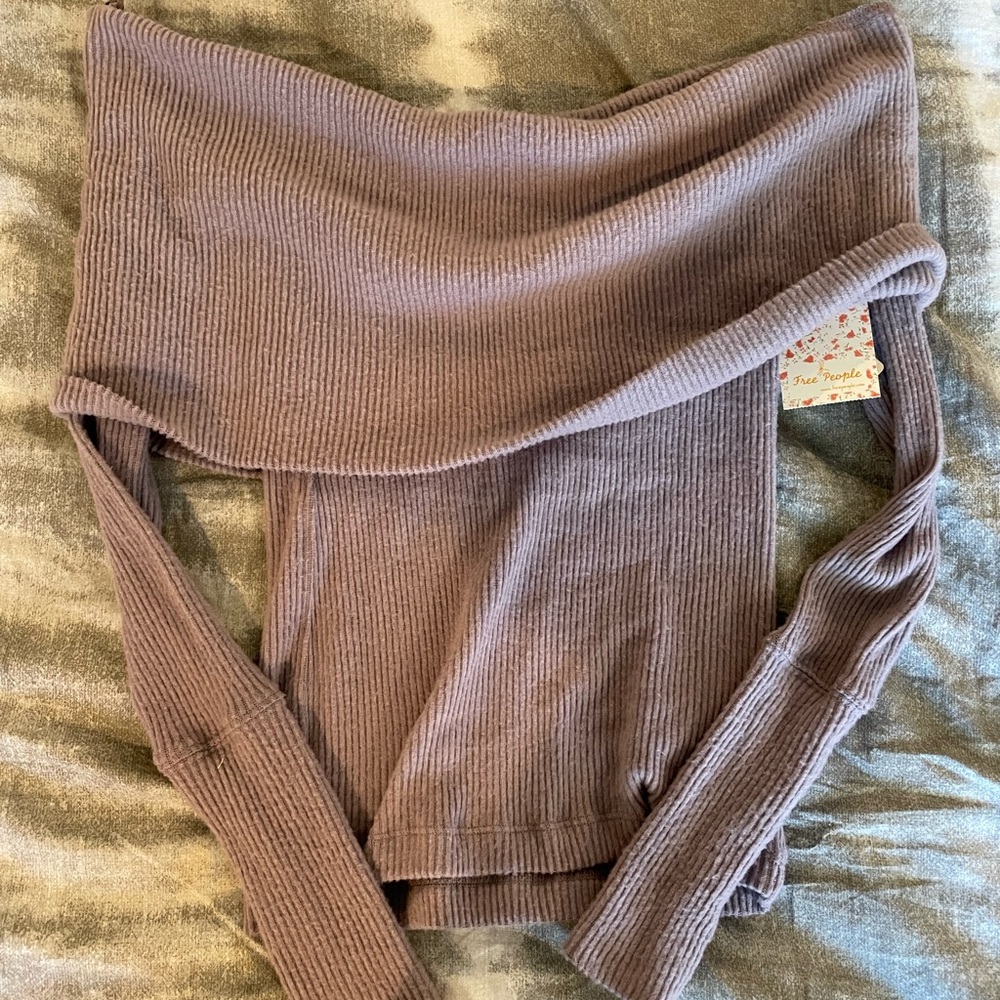 Free People Purple Off the Shoulder Top